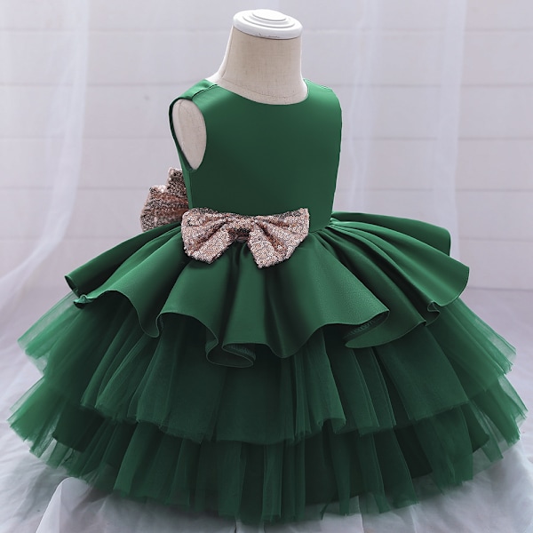 Vauvan illallinen mekko, söpö prinsessa, jossa on rusetti