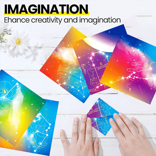 Stjernehimmel Scrapbooking Papirblok 6x6 tommer, Assorteret Mønster, 150 stk DIY Dekorativt Kortfremstilling Håndværk Papir