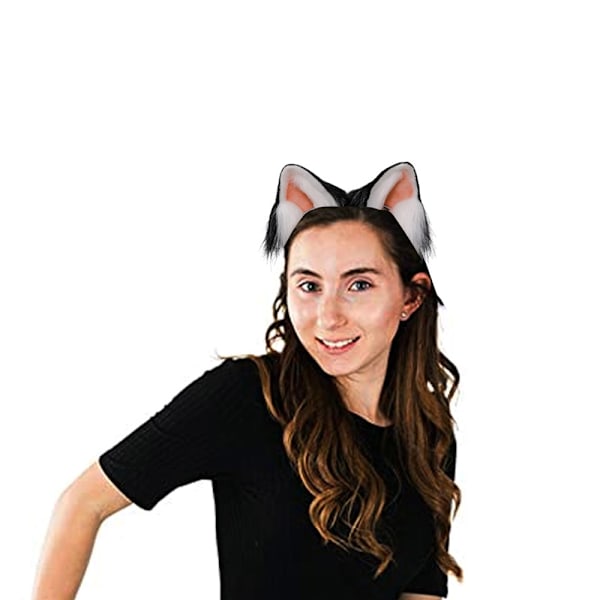 Eläinten korvat söpöt plushiset kissankorvat hiuspinni päähine Halloween-asuun juhliin