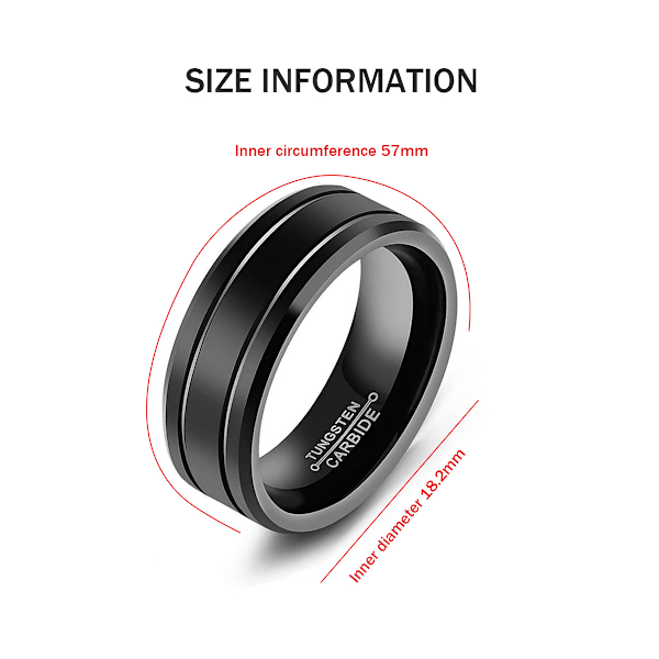 8 mm Titanring i Rustfrit Stål Smykker Frostmat Mænds Ring Bryllupsbånd Komfortpasform Størrelse 8-11