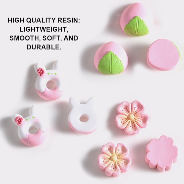 30 stk. Blomsterharpiks, Kunstalbum Flatback Scrapbooking Pynt DIY Scrapbooking Håndværk Tilbehør