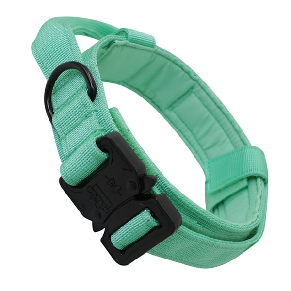 Taktisk hundhalsband Militär hundhalsband Justerbar nylon hundhalsband rem handtag tung K9
