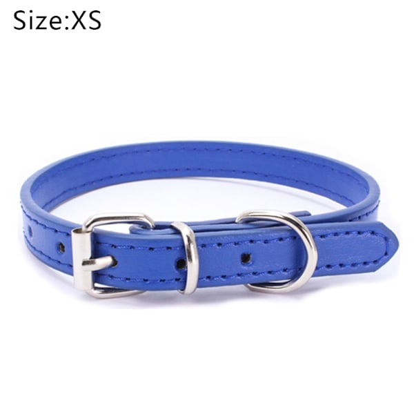 Hundhalsband Läder Valphalsband Justerbara Hundhalsband för Små Hundar Flerfärgad Husdjurshalsband