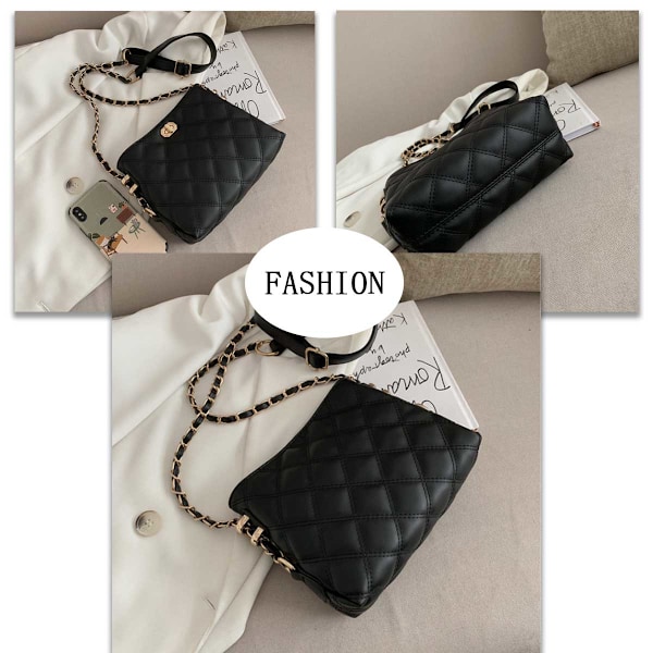 Crossbody-tasker til kvinder Læder ChainBag til kvinder Små crossbody-tasker til kvinder Punge Mode Læder Letvægts Håndtasker Skuldertaske