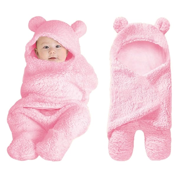 Söta Bebisartiklar Nyfödd Plysch Barnkammare Swaddle Filtar Mjuka Spädbarn Flickor Kläder