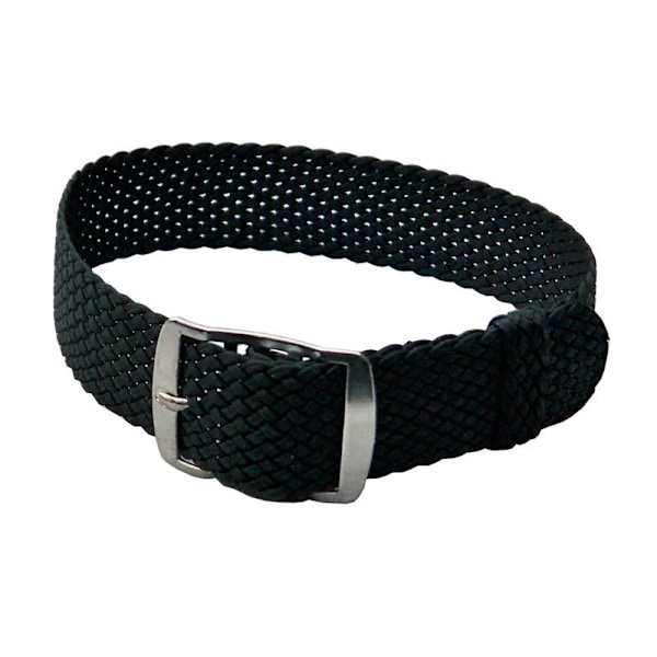 Flätat, Perlonband, 16 mm, Black