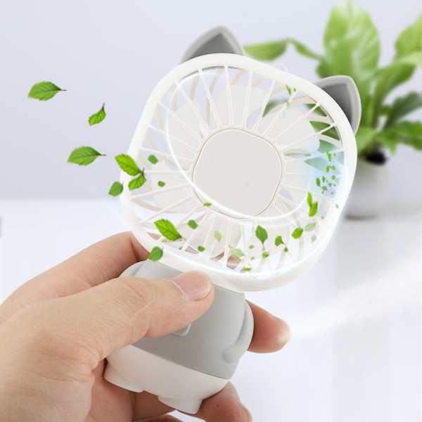 1Pc Mini Handheld Desk Fan Aromatherapy Night Lamp USB Portable