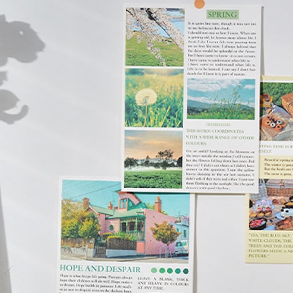 100 kpl scrapbooking-paperia, juliste-scrapbooking-paperia, söpö muistikirja kiinteä päiväkirja setti, kollaasi setti