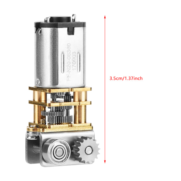 DC12V 11RPM N20 Vinkelväxlad Metallväxel Mikroväxelmotor för 3D-Pennor