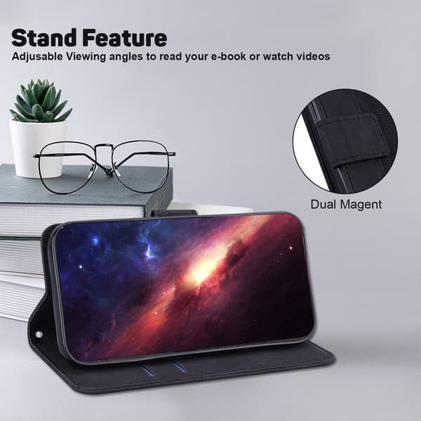 Flipfodral för Motorola Edge 2024 5g Geometriskt Präglat Premium PU Läder Plånboksfodral Flip Folio Ställfunktion