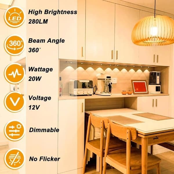 G4 Halogen Bulb (20 Pieces) G4 12v 20w Dimmable Halogen Bulb Warm White 280lm, 2800k 2-Pin Halogen Bulb
