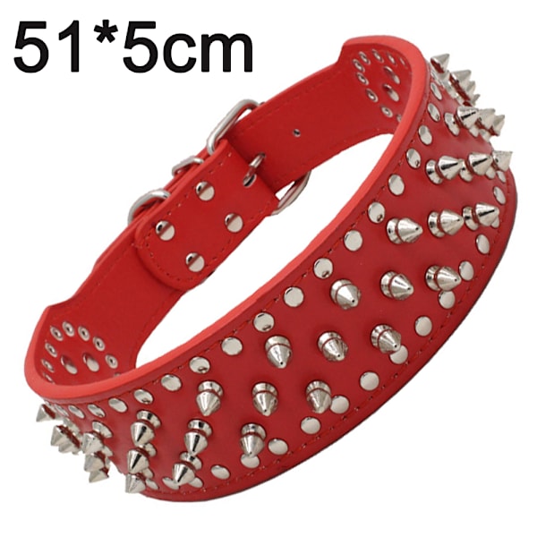 2 \" brett nitar läder hundhalsband,