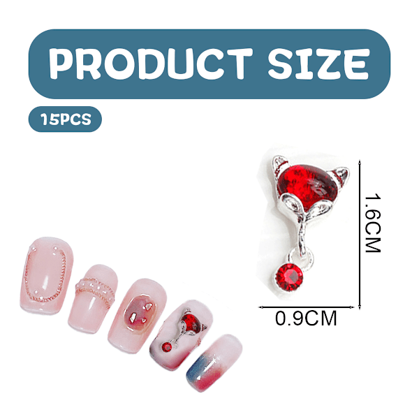 15 st Alloy-serie nageldekorationer Cartoon zirkon diamant båge platt botten legering nageldekorationer