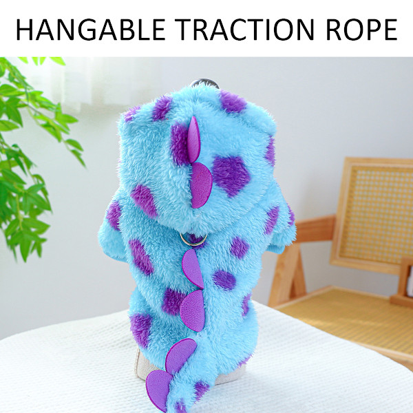 Kläder för husdjur Hundkläder - Hund Katt Valp Jacka Kläder Mjukt korallfleecematerial Overall Vinterrock med hatt Rock Hoodie för Teddy Dog Pet Plush