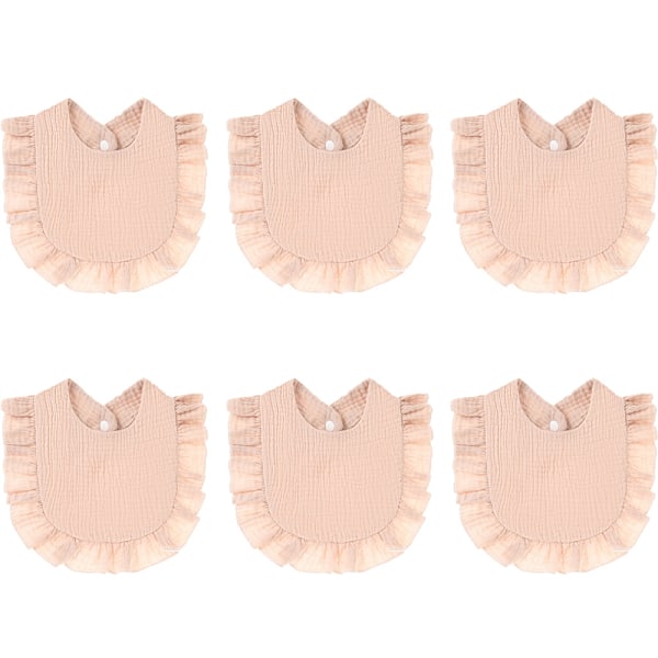 Baby Muslin Bandana Drool Bibs för Pojkar och Flickor Justerbara Baby Bibs Set 6PCS för Tandspottning och Droolning Multi-Use Scarf Bibs