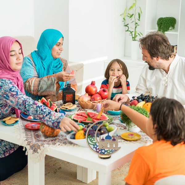 Træ Eid Dekoration Hult Træ Håndværk Ornament til Islam