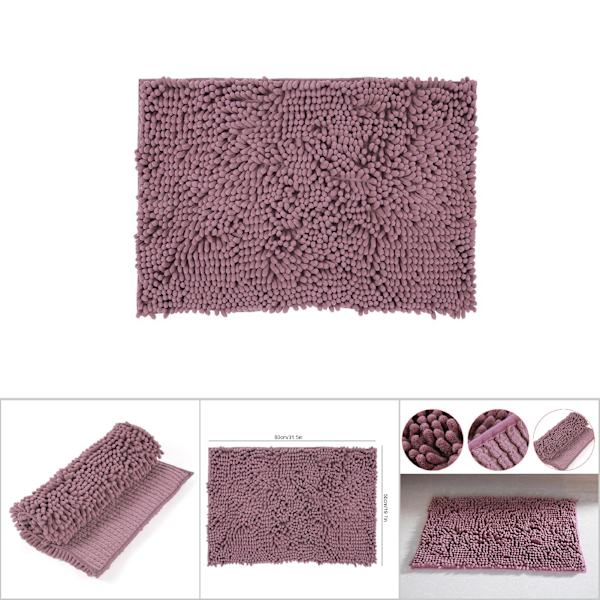 Chenille Halkskyddande Vattenabsorberande Mattor Badrum Vardagsrum (Lila)