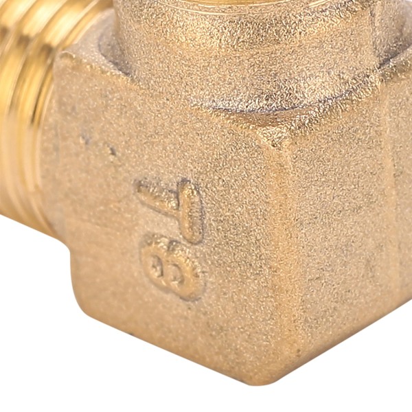 90° Vinkelböj i Mässing för Luftkompressor med Gängad Koppling 13 x 14mm