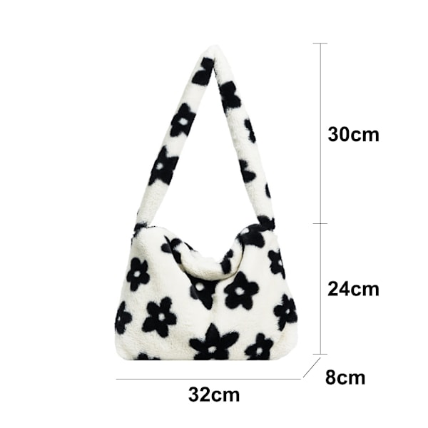 Plush Underarm Bag Damer Fluffy Skulderveske