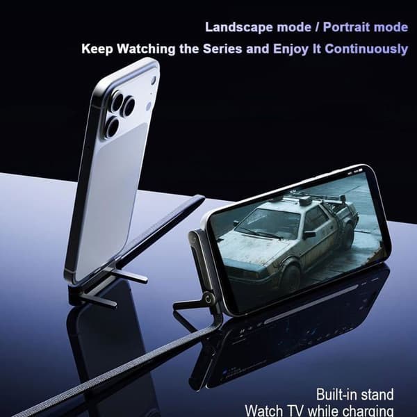 240W pikalataava USB-C-kaapeli sisäänrakennetulla jalustalla – 1,5m