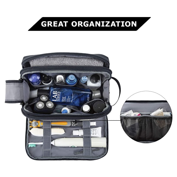 Mænds Rejsetilbehørspose Organizer Dopp Kit Vandafvisende Tilbehør Skægvaskpose