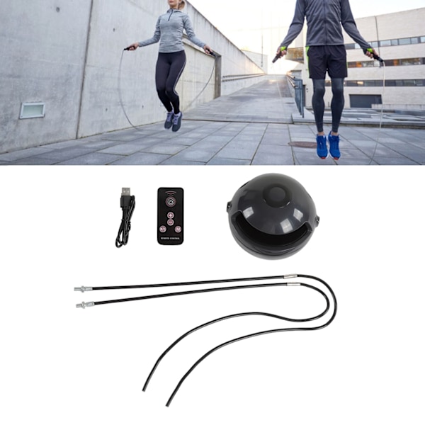 Innovativ Hopprep Maskin LCD Skärm Handsfree Hopprep Leksak för Barn Familjefest Svart