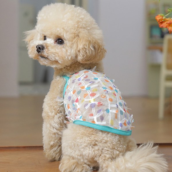 Hundklänning för små hundar Andningsbar Valp Söt Tutu Klänning Söt Kvinnlig Katt Prinsesskläder Sommar Fjärilsoutfit för Teacup Hund Yorkie Chihuahua