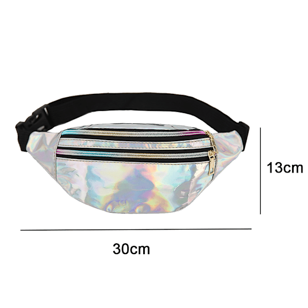 Fanny Packs for Kvinner Festival Party Rave Skinnende Phanny Pack Reise Vandring Midjepakker