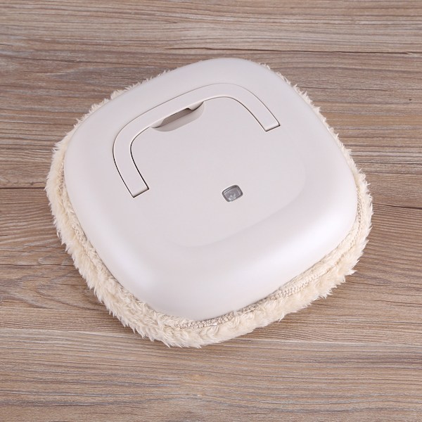 Multifunktionel USB-opladelig Smart Rengøringsmaskine Husholdningsgulvfejemoppe Robot Beige