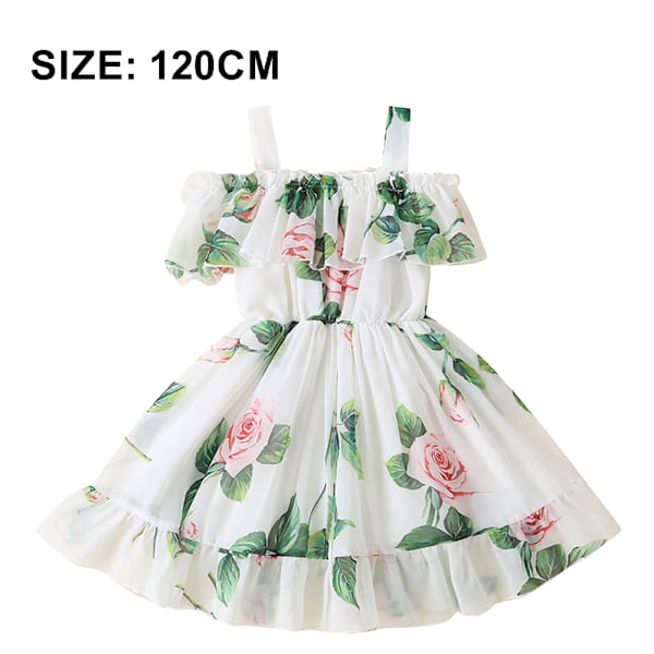 Toddler Baby Flicka Klänning Fest Bröllop Prinsessa Klänning Flickor Strand Sommar Tunika Klänning Suspender Kjol