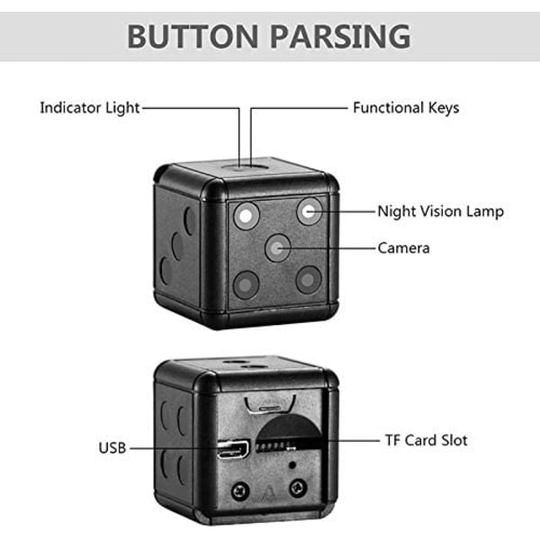 Mini Spy Kamera, Full HD 1080P Mini Bil DV DVR Kamera Spy Dash