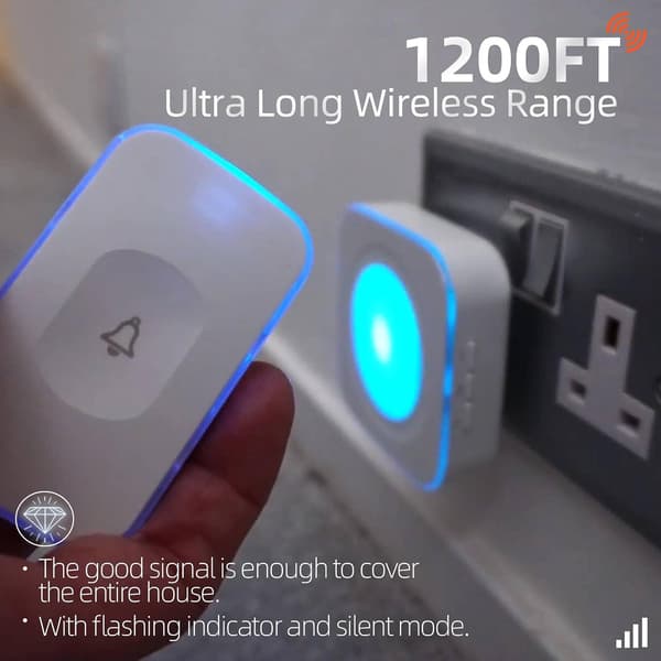 Langaton ovikello, plug-in, langaton johdoton ovikello 36 Me[TT]