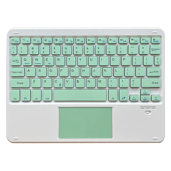 Ultratynn trådløst Bluetooth-tastatur med styreflate - Universal oppladbart tastatur for iPad iOS Android Windows-enheter