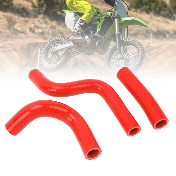 3 kpl Silikoninen Jäähdyttimen Letkusetti Vakaalla Yhteydellä Vuodotön Kestävä Lämpöä Vastustava Sopii KX80 KX85 KX100 Punainen
