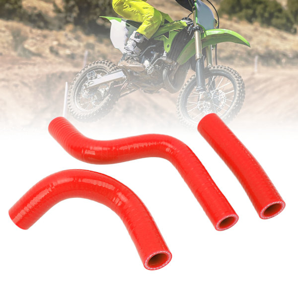 3-pack Silikonkylarens Kylvätskeslangssats Stabil Anslutning Läckagesäker Värmebeständig Passar KX80 KX85 KX100 Röd