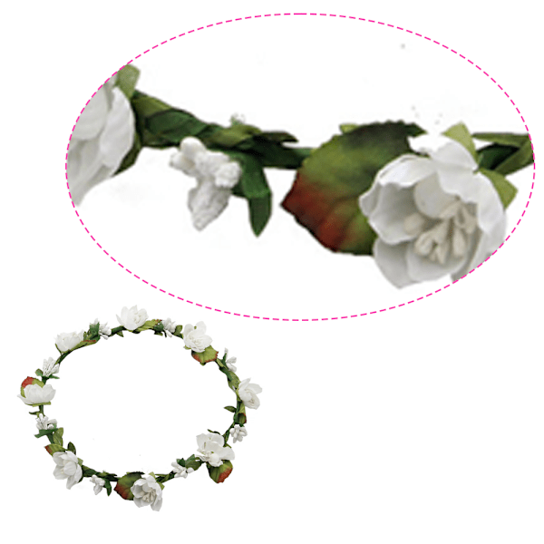 Blommig Höst BOHO Hårband Blomsterkrans Festival Bröllop Strand Hårkrans