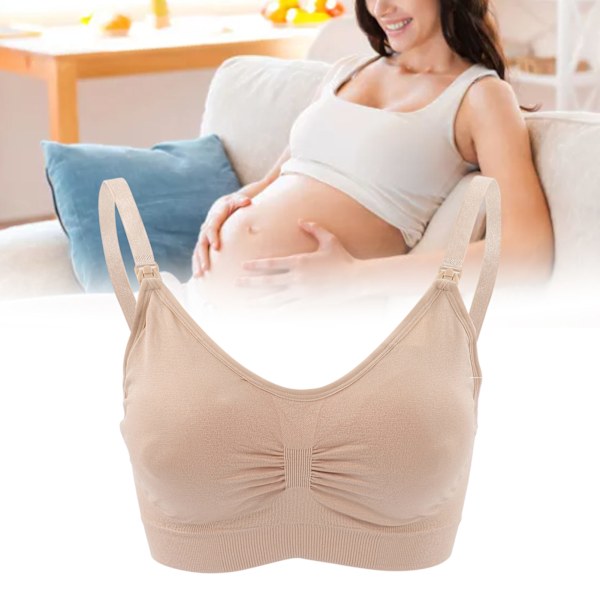 Amningsbh Kvinnor Bärbar Nylon Mjuk Elastisk Andningsbar Justerbar Graviditetsamningsbh 2XL