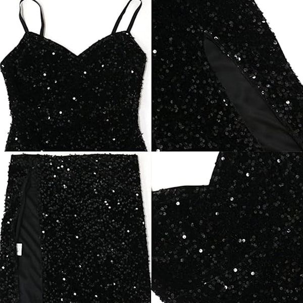 Kvinders Ærmeløs Off Shoulder Split Aften Cocktail Lang Kjole