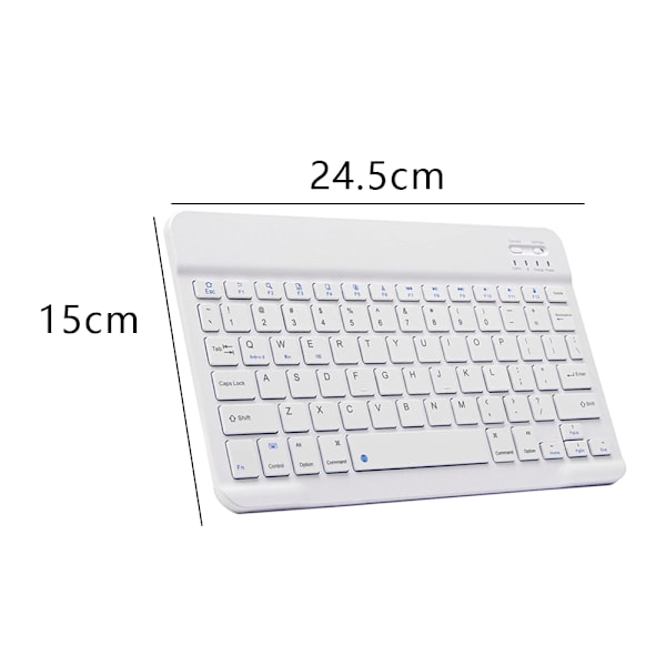 Ultra-tynn Bluetooth-tastatur Bærbar Mini Trådløst Tastatur Oppladbar for iOS Android Windows - 10 tommer