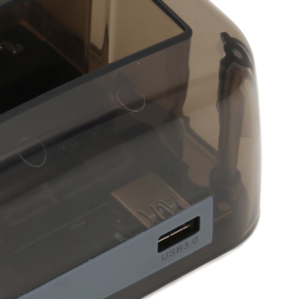 USB 3.0 till SATA IDE Dubbelfack Extern Hårddiskdocka Offline Klonstöd 20TB 6Gbps för 2,5 tum 3,5 tum HDD SSD IDE 100‑240V EU-kontakt