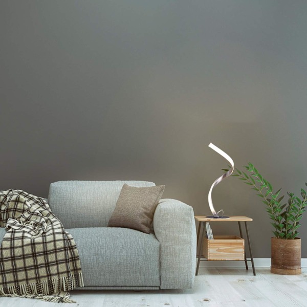 Spiral Design LED-bordslampa - Dimbar skrivbordslampa Touch-knapp, varmvit 3000K sänglampor av rostfritt stål, 1,5 m kabel, 5W 450LM Nattduksbord