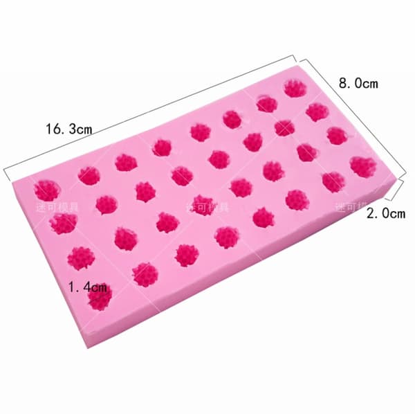 Raspberry Silicone Mold Fruit Mold Fondant Mold for Candle Chocolate Candy Fondant Gum Paste Sugar Craft Cake Decoration Decorating Tool