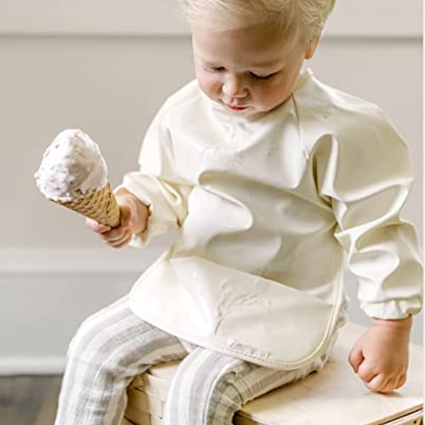 Vandtætte Langærmede Baby-Sutter til Pigebaby – Vandtætte Sutter - Tørres Af, Vaskbar - Langærmede Sutter til Babyer