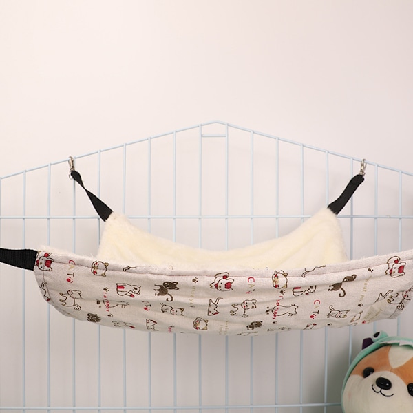 Våningssäng Hängmatta Bur Leksak för Hamster Råtta Socker Glidare Papegoja Marsvin Gömställe Lek Sov