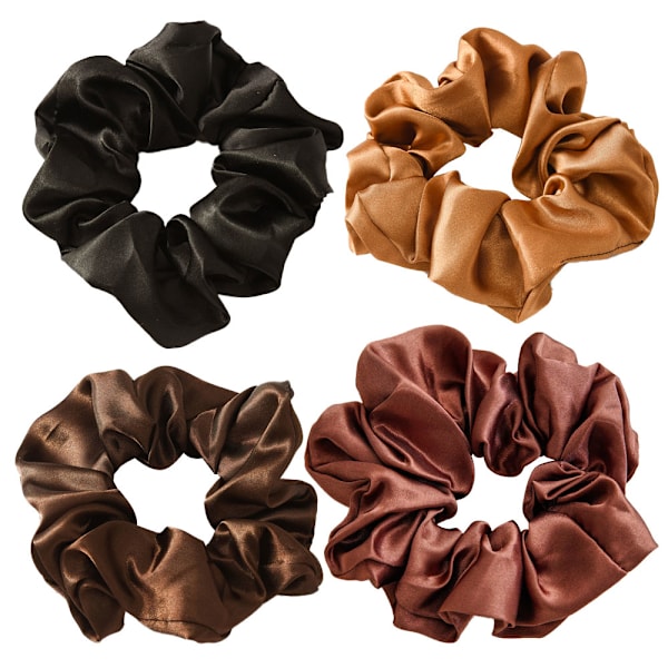 Stor Silkekrøl Kvinders Hårbånd - Satin Silkekrøl Stor Stor Gevinst Blød Chiffon Sød Krøl