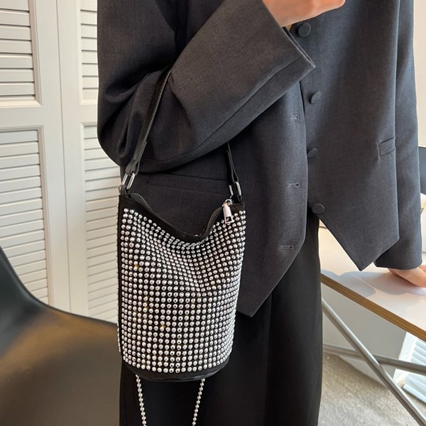 Vattendiamant Nitar Kvällspengplånbok Dam Clutch Crossbody Mini Handväska, Lämplig för Bal