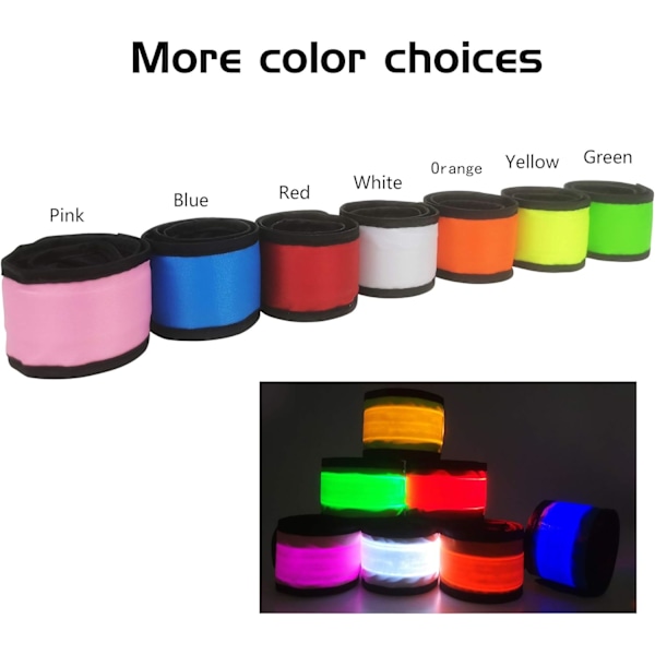 Armbånd Slap Bracelets Håndledsband Blinkende Sportspakke af Glow Party Tilbehør til Liv, Festivaler Løbende Fester Natlige Begivenheder
