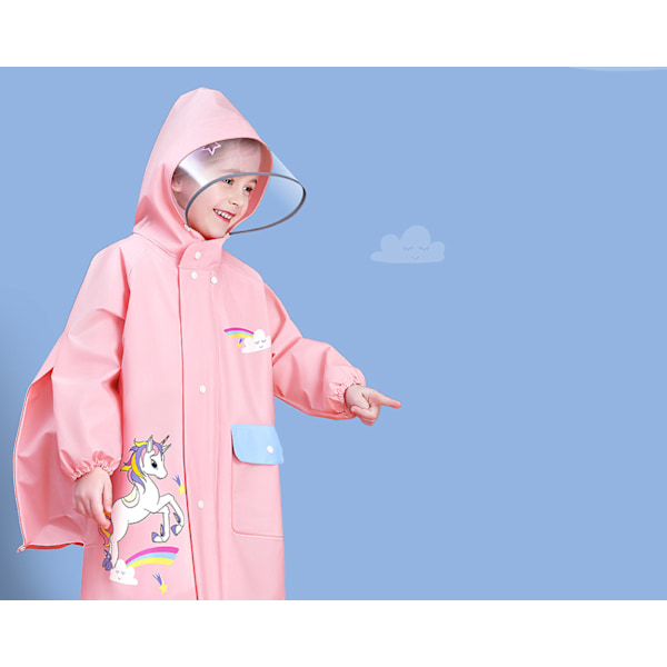 Regnrock för barn Flickor Pojkar Regn Poncho Regnjacka Regnjacka Andas Vattentät Ocmne Piece Lättvikts Jumpsuit för utomhusbruk Regn Softshelljacka