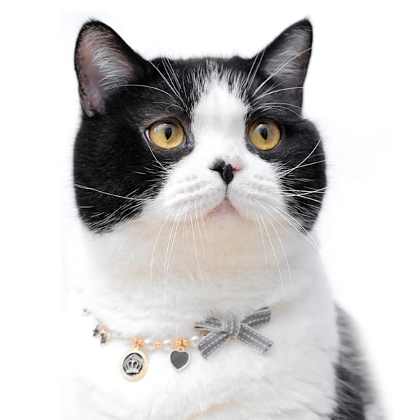 Halsband med pärlor för hund och katt, bling-accessoarer, band, kärlekshänge, husdjurssmycken för valpar, chihuahua, yorkie, justerbart, handgjort