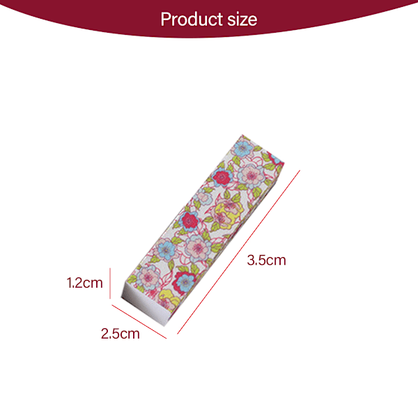 10-pack, Nagelfilsblock för Naturliga och Akrylnaglar, 4-sidig, Medium Kornig Nagelfil (Mönster)